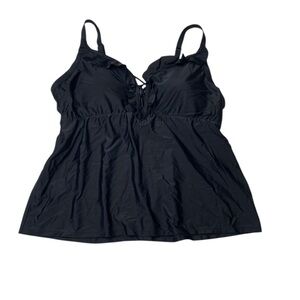 Cactus 3X ruffled swimsuit top with structured cup